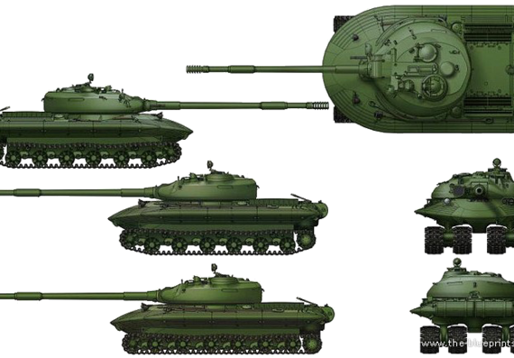 Tank Obfect 279 [USSR] - drawings, dimensions, figures